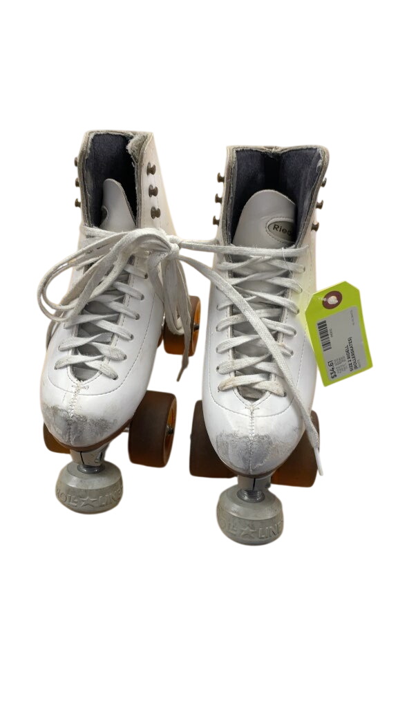 Riedell White Roller Skates Size 2