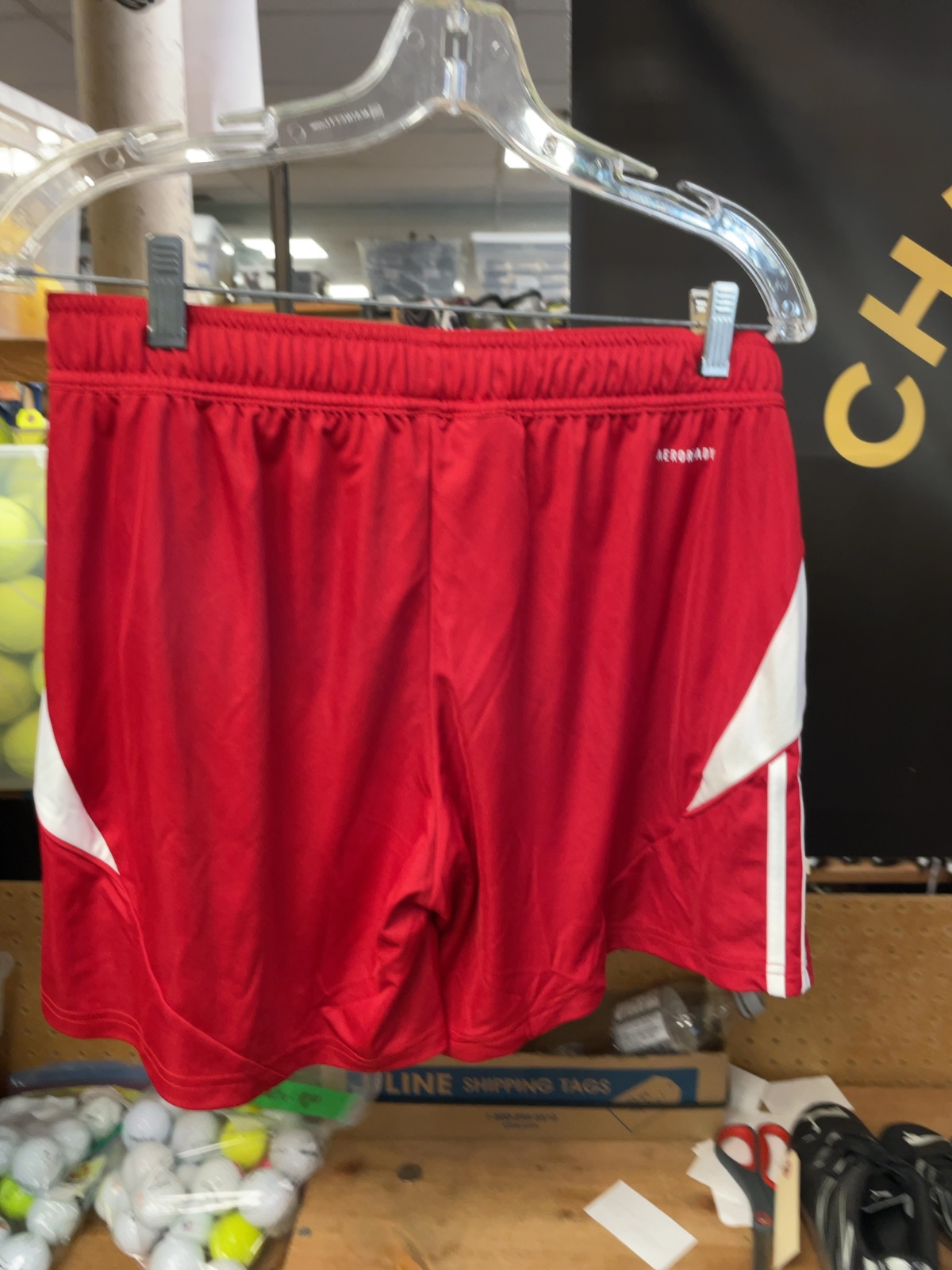 Adidas Aeroready Size Medium Red Soccer Shorts