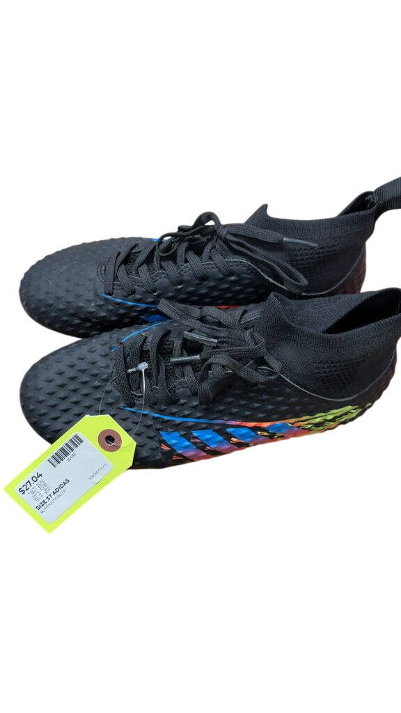 Adidas Black/Multicolor Soccer Cleats - Size 3? - image 1