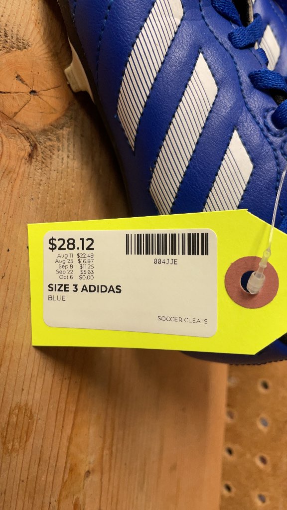 Adidas Blue Soccer Cleats - Size 3