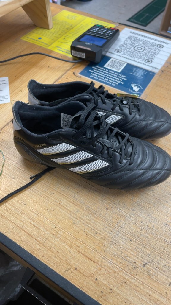 Adidas Copa Icon Soccer Cleats - Black/White - Size 6
