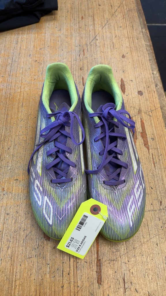 Adidas F50 Soccer Cleats Purple/Green Size 8