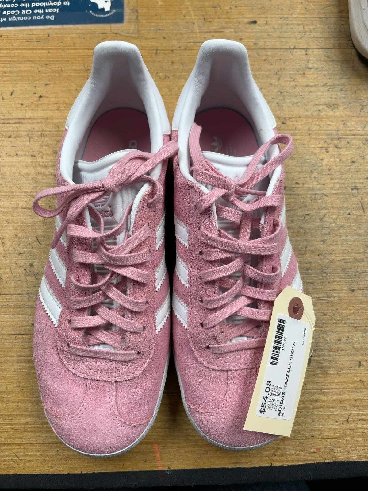 Adidas Gazelle Size 5 Pink Sneakers - image 1