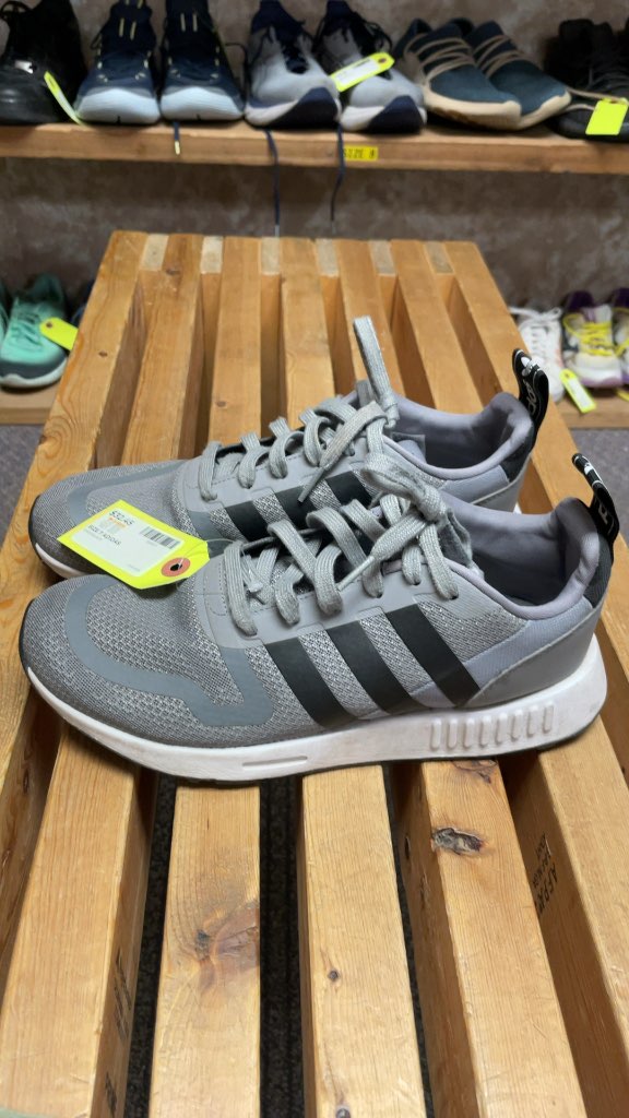 Adidas Grey/Black Running Shoes - Size 7