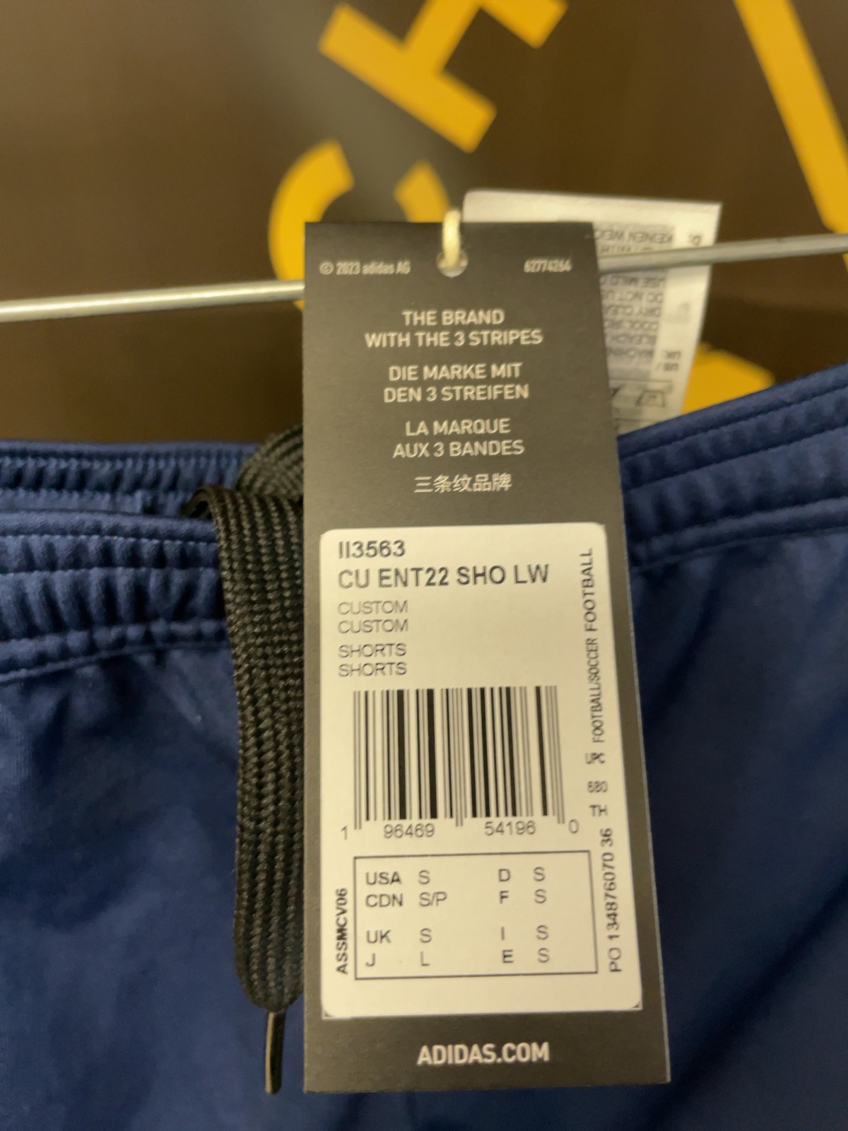 Adidas Junior Large Blue Soccer Shorts