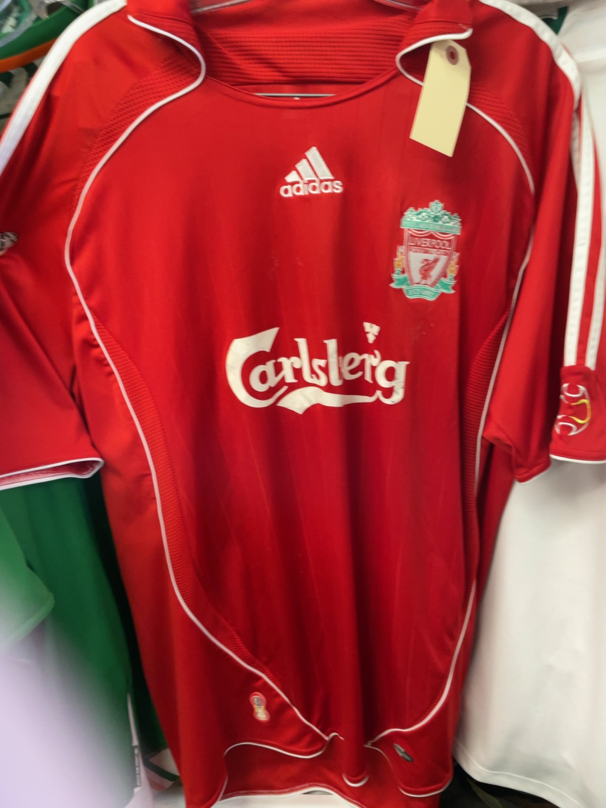 Adidas Liverpool FC Carlsberg Jersey Size Large Red