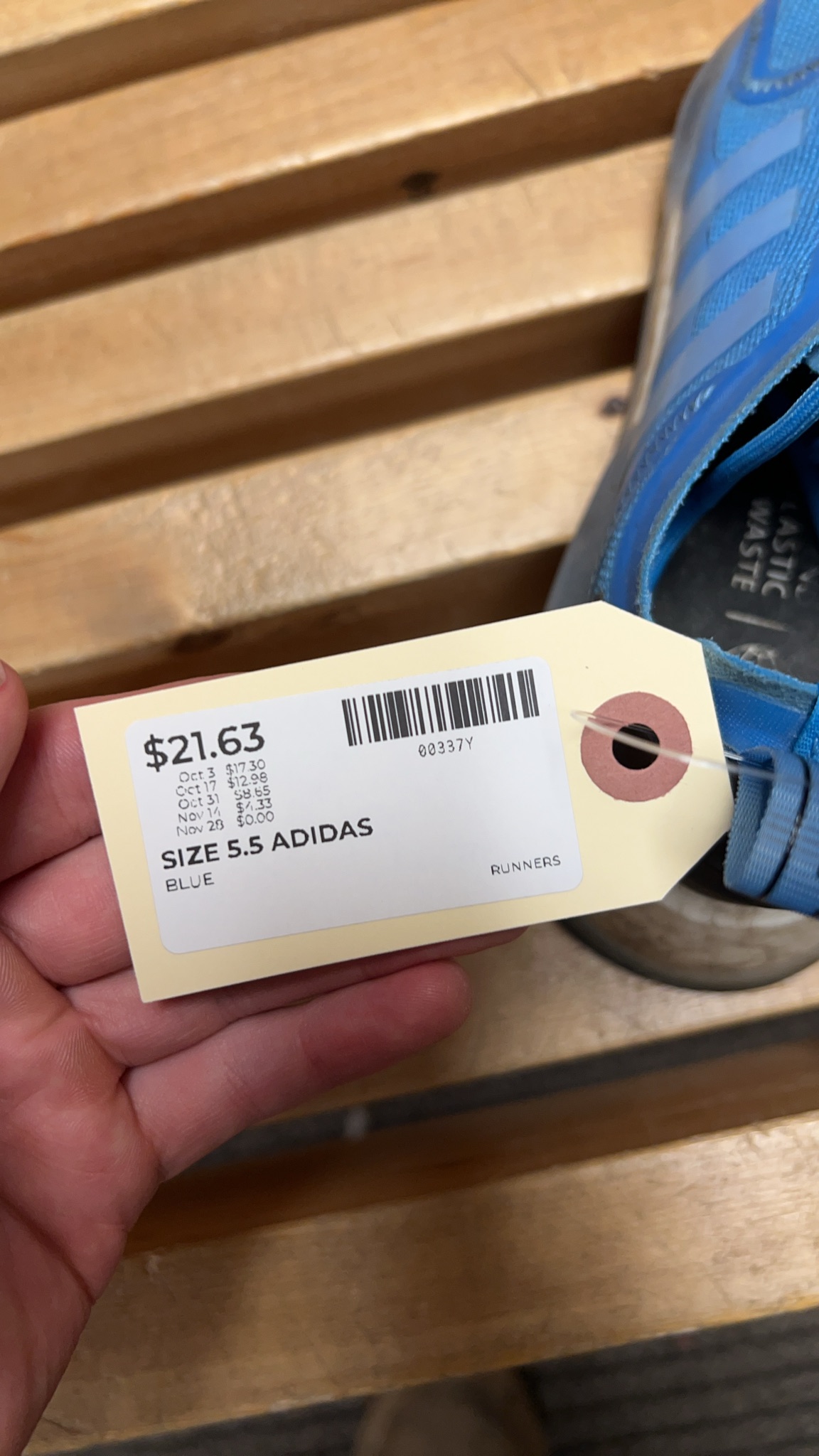 Adidas NMD_V3 Size 5.5 Blue Runners