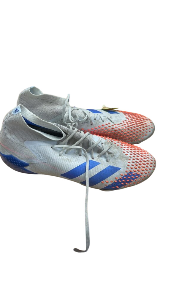 Adidas Predator Soccer Cleats - White/Blue - Size 9.5