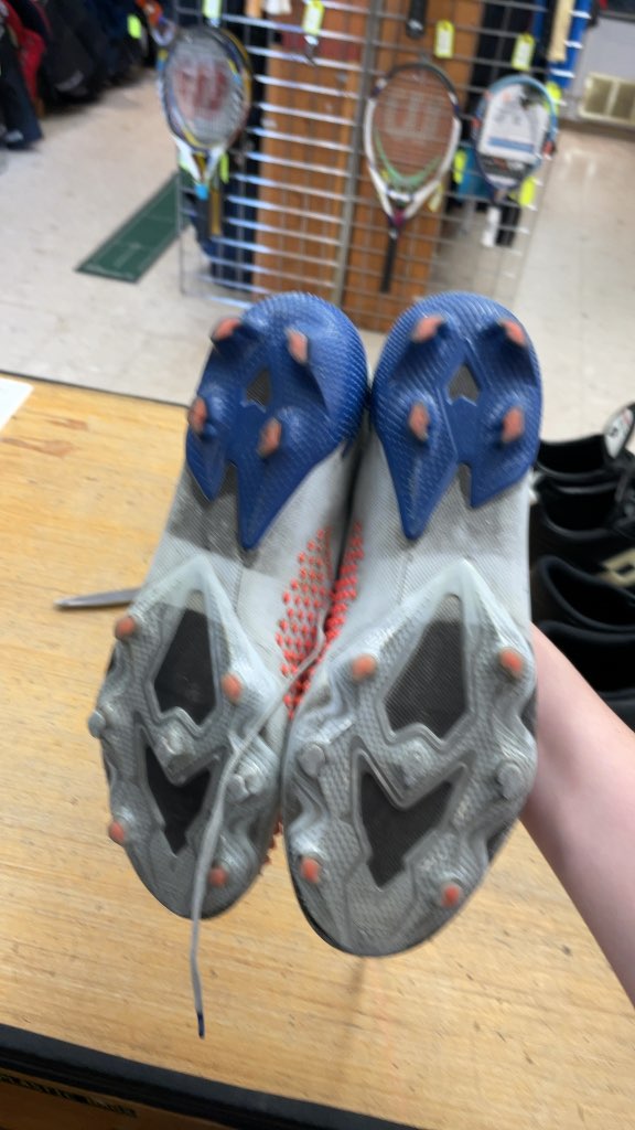 Adidas Predator Soccer Cleats - White/Blue - Size 9.5