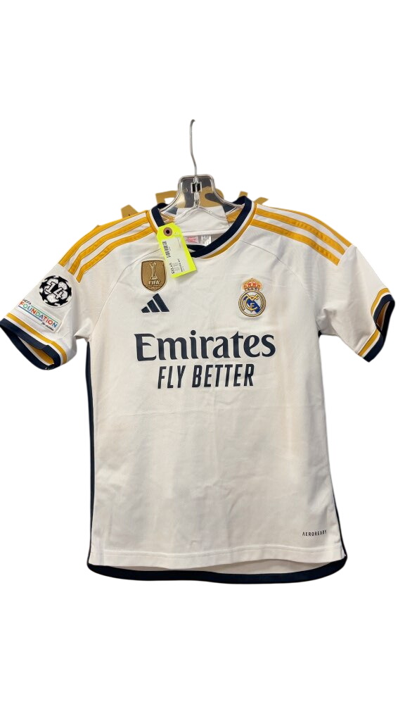 Adidas Real Madrid 2023/24 Home Soccer Kit - White Jr Medium (11-12)