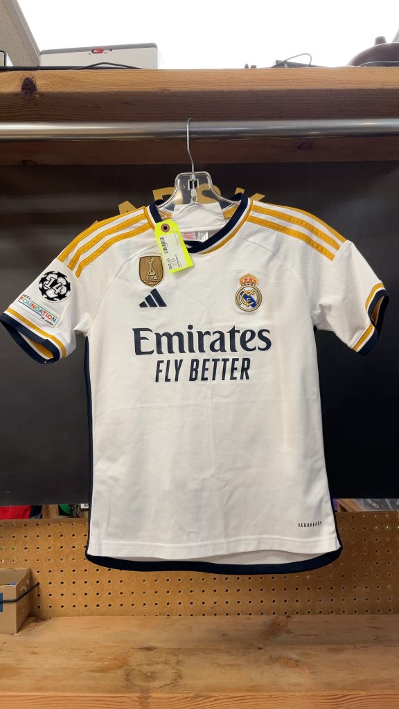 Adidas Real Madrid 2023/24 Home Soccer Kit - White Jr Medium (11-12)