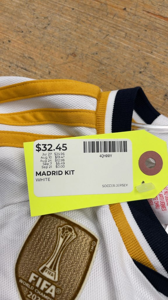 Adidas Real Madrid 2023/24 Home Soccer Kit - White Jr Medium (11-12)