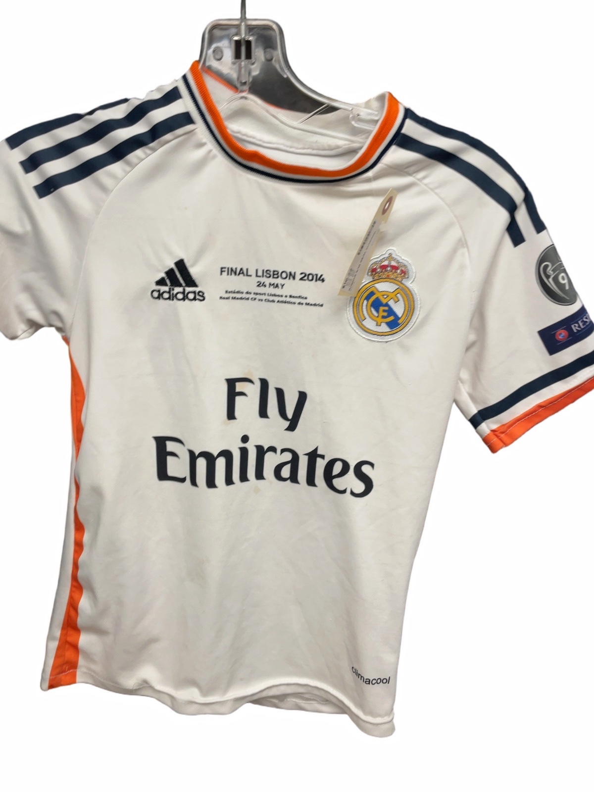 Adidas Real Madrid Ronaldo 7 Junior 9/10 Final Lisbon 2014 Soccer Jersey
