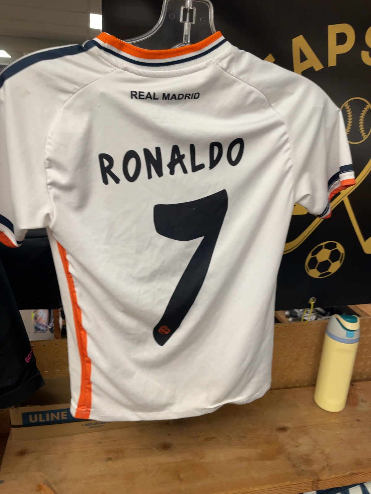 Adidas Real Madrid Ronaldo 7 Junior 9/10 Final Lisbon 2014 Soccer Jersey