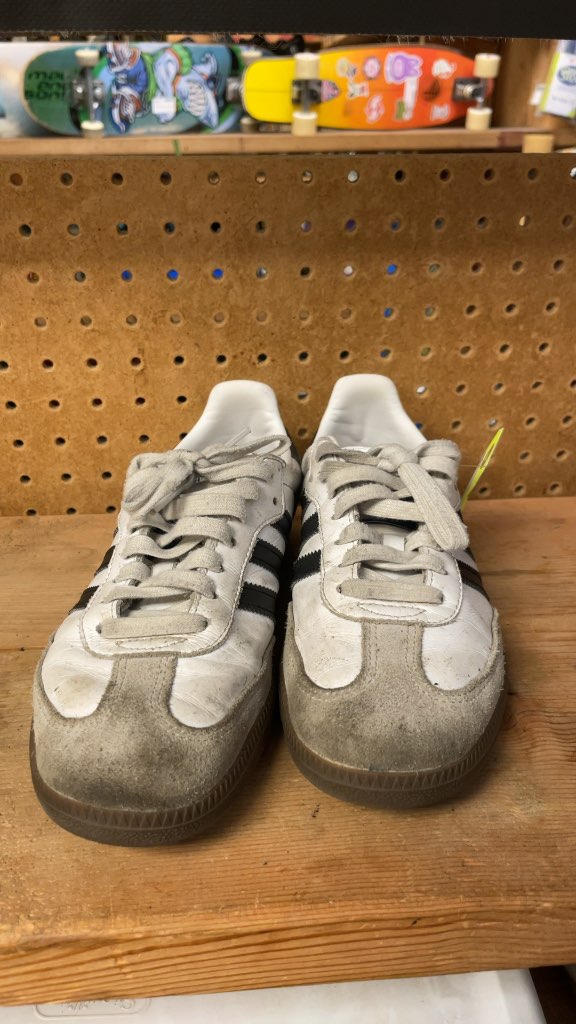 Adidas Samba Shoes - White/Black - Size 7