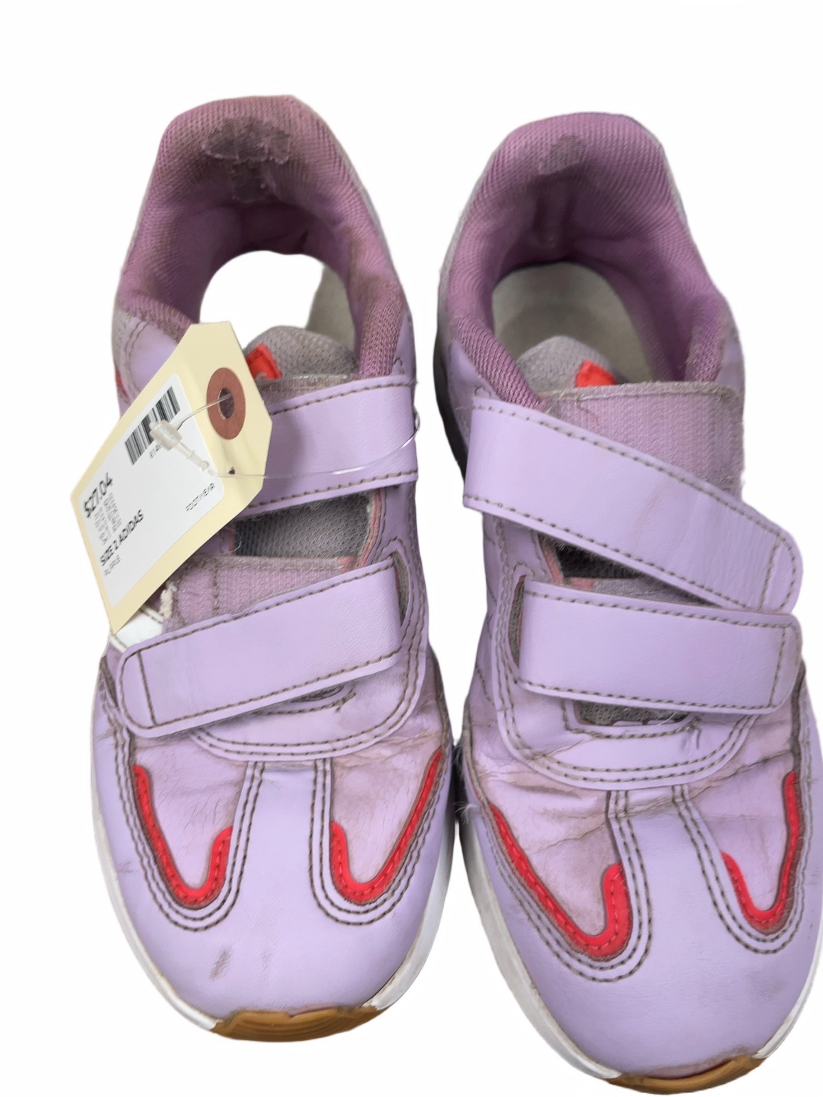 Adidas Size 2 Purple Velcro Sneakers - image 1