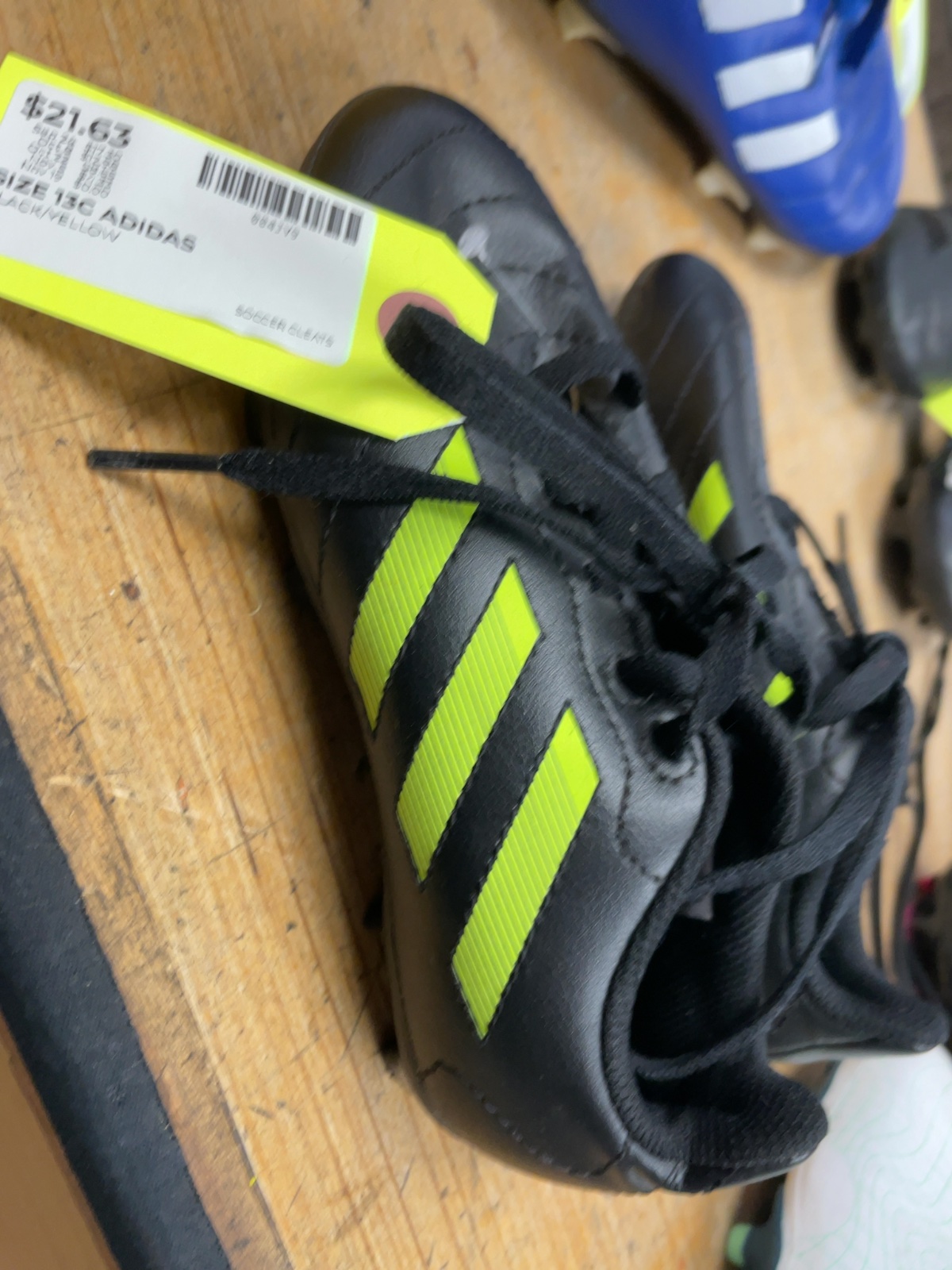 Adidas Soccer Cleats 13C Black/Yellow