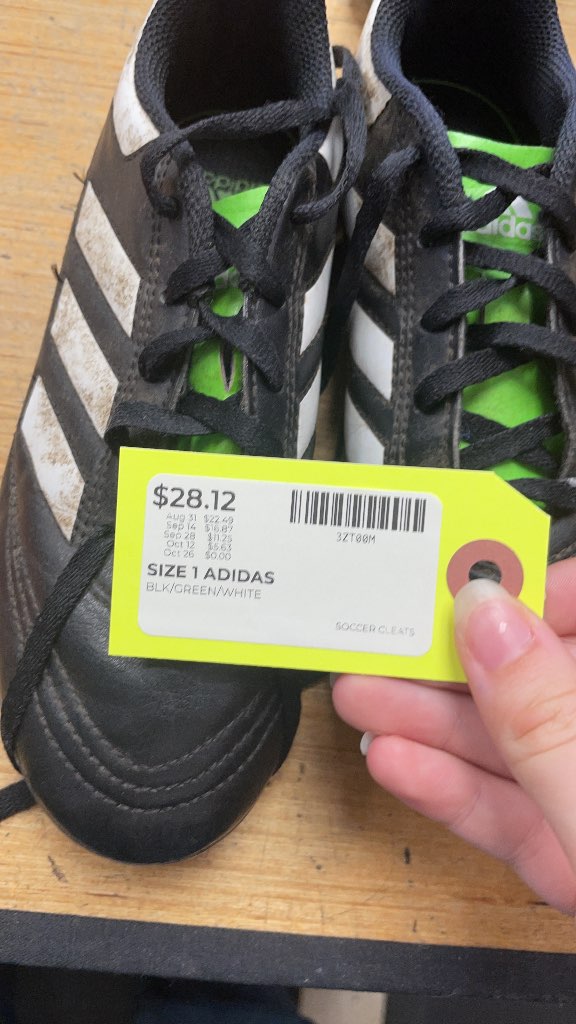 Adidas Soccer Cleats Size 1