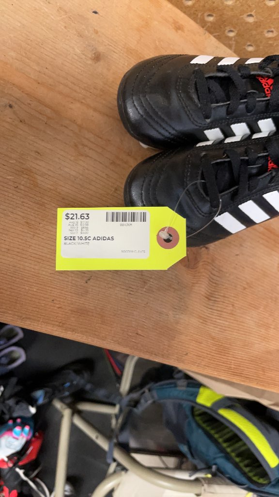 Adidas Soccer Cleats - Size 10.5C - Black/White