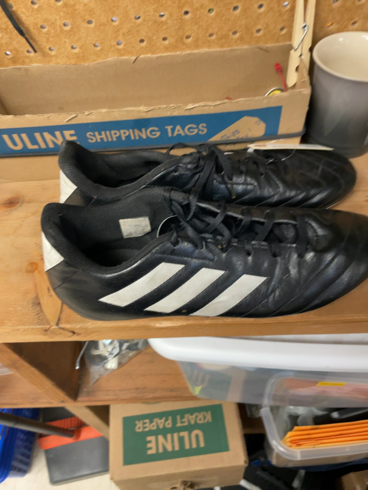Adidas Soccer Cleats Size 11.5 Black/White
