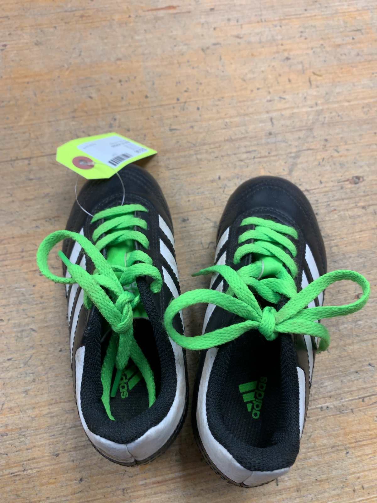 Adidas Soccer Cleats Size 11C Black/White/Green