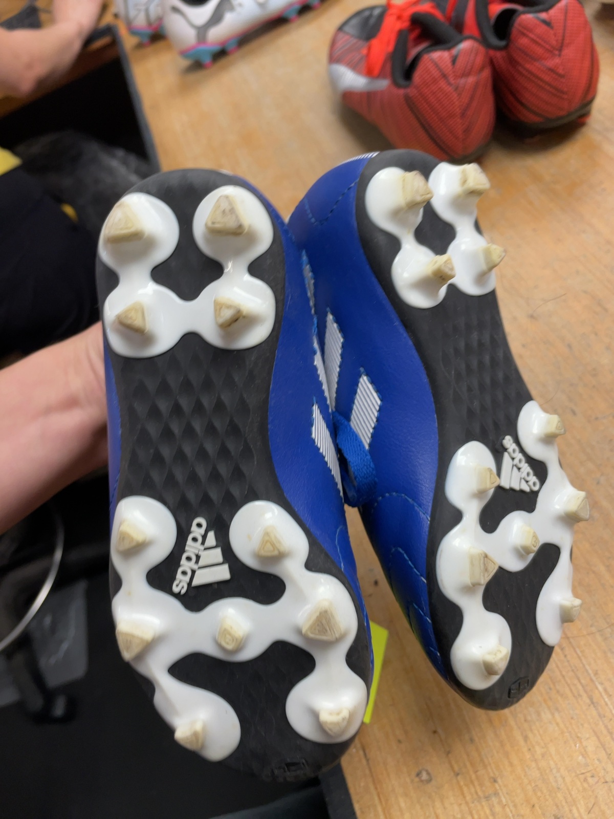 Adidas Soccer Cleats Size 11C Blue/White