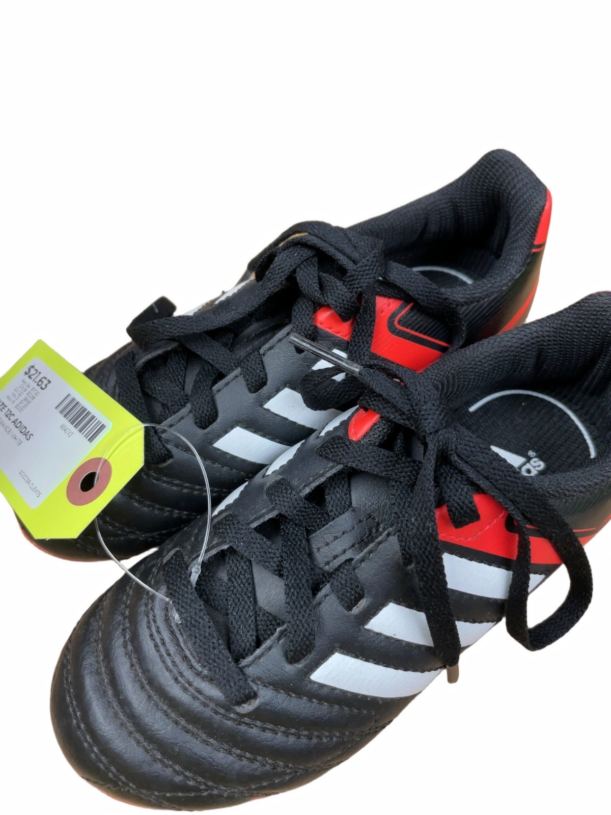 Adidas Soccer Cleats Size 12C Black/Orange/White - image 1