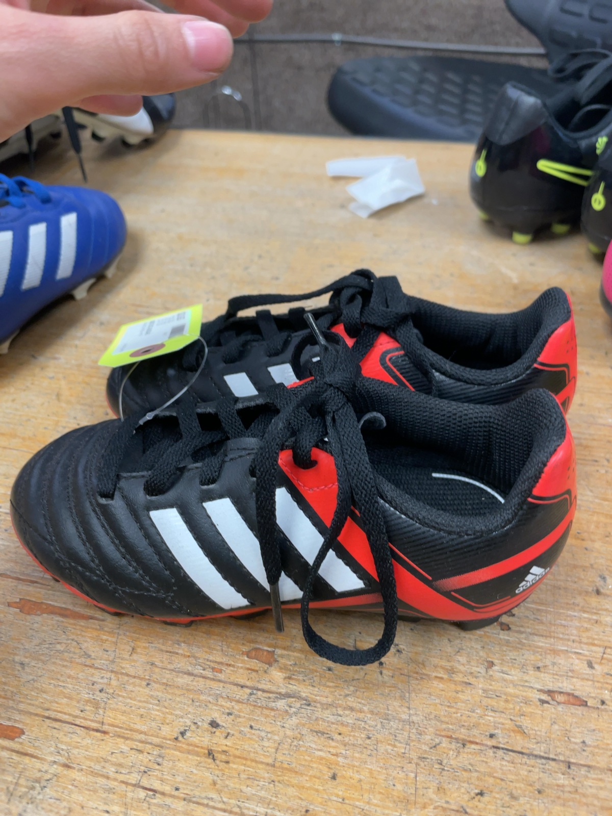 Adidas Soccer Cleats Size 12C Black/Orange/White