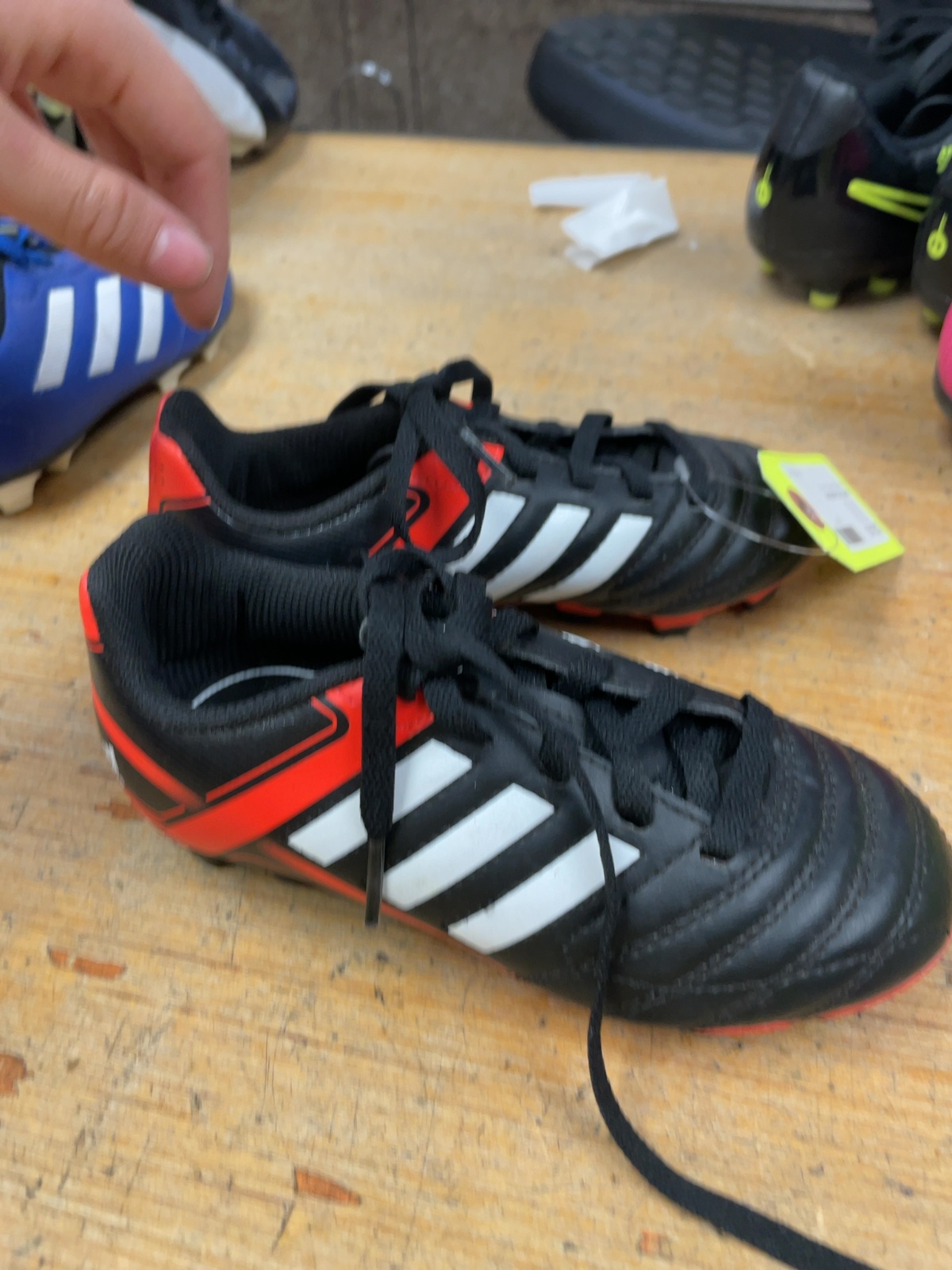 Adidas Soccer Cleats Size 12C Black/Orange/White