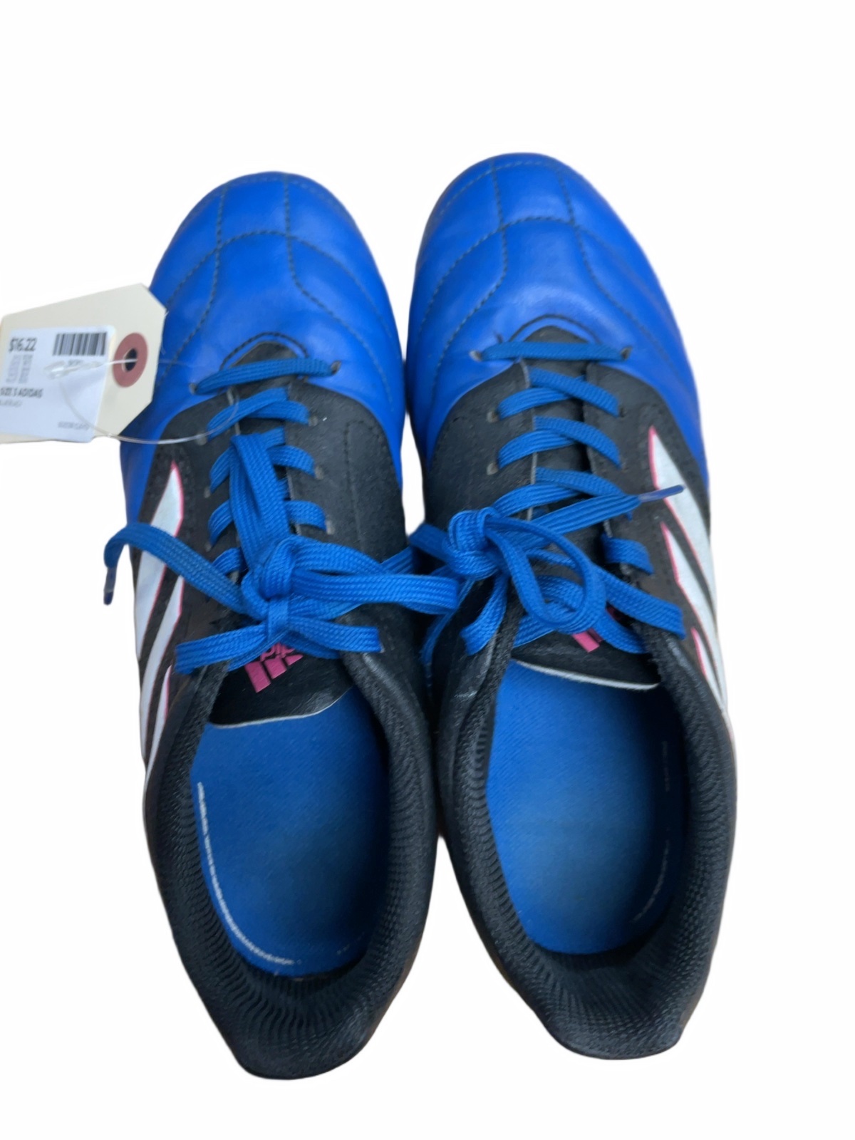 Adidas Soccer Cleats Size 3 Blue/Black - image 1