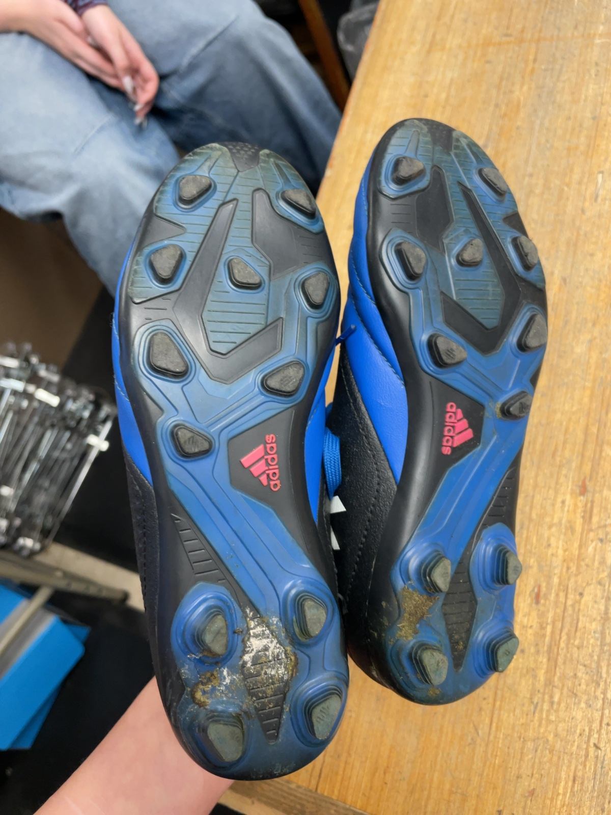 Adidas Soccer Cleats Size 3 Blue/Black