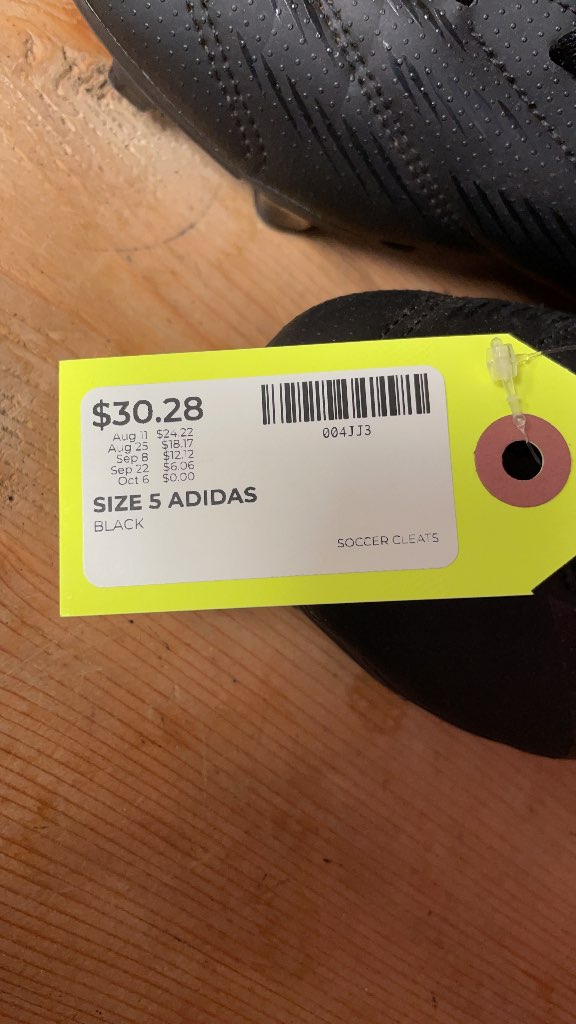Adidas Soccer Cleats - Size 5 - Black