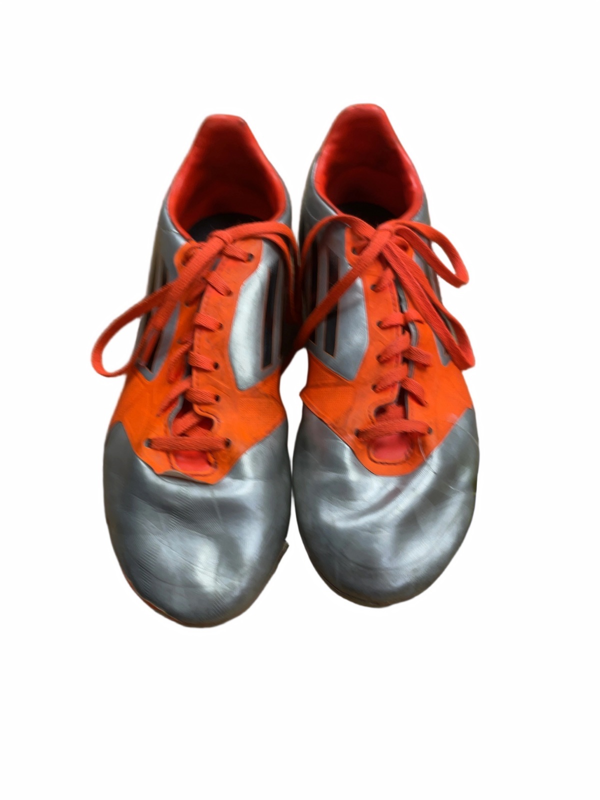 Adidas Soccer Cleats Size 5 Silver/Orange - image 1