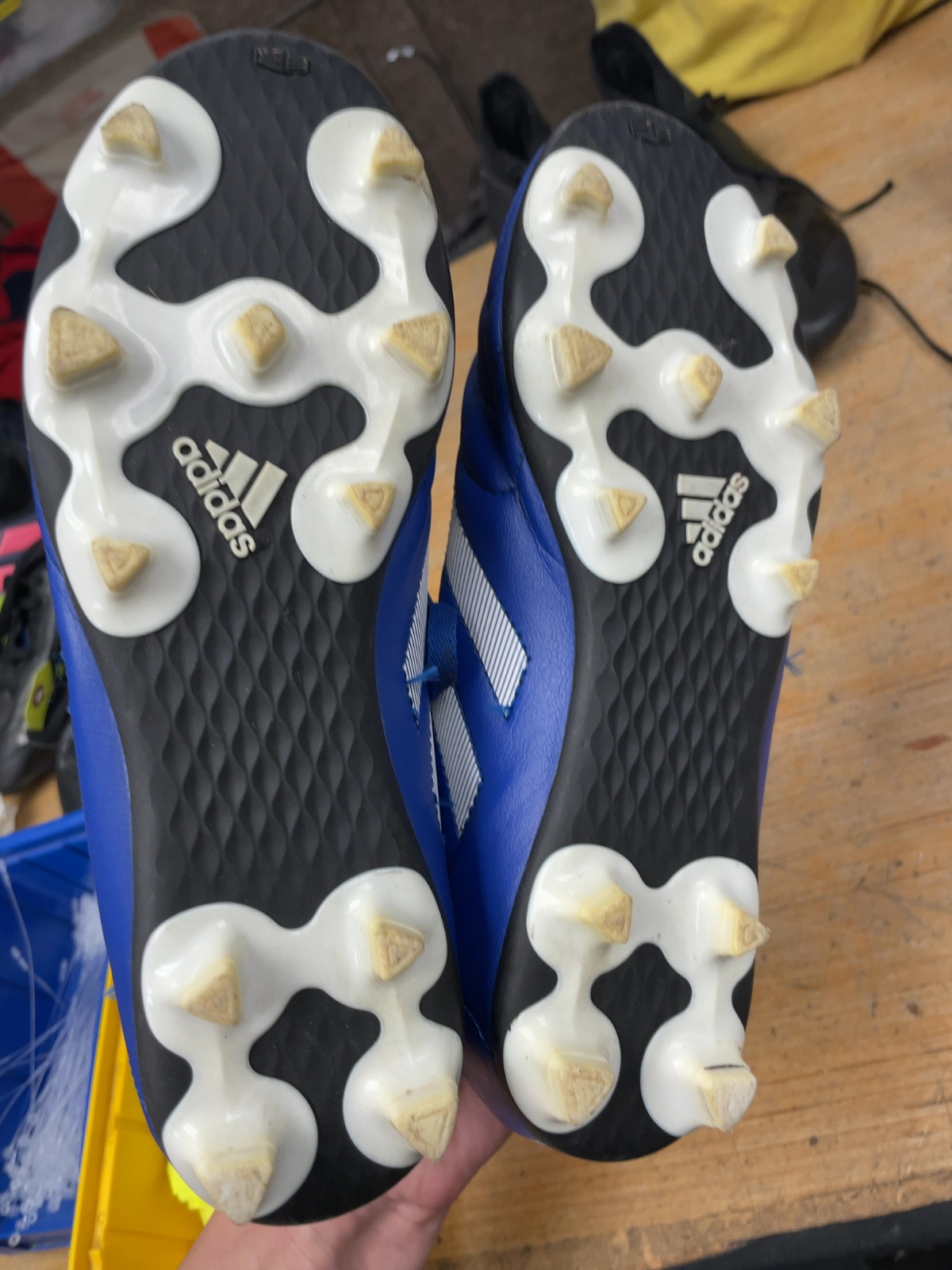 Adidas Soccer Cleats Size 5.5 Blue/White