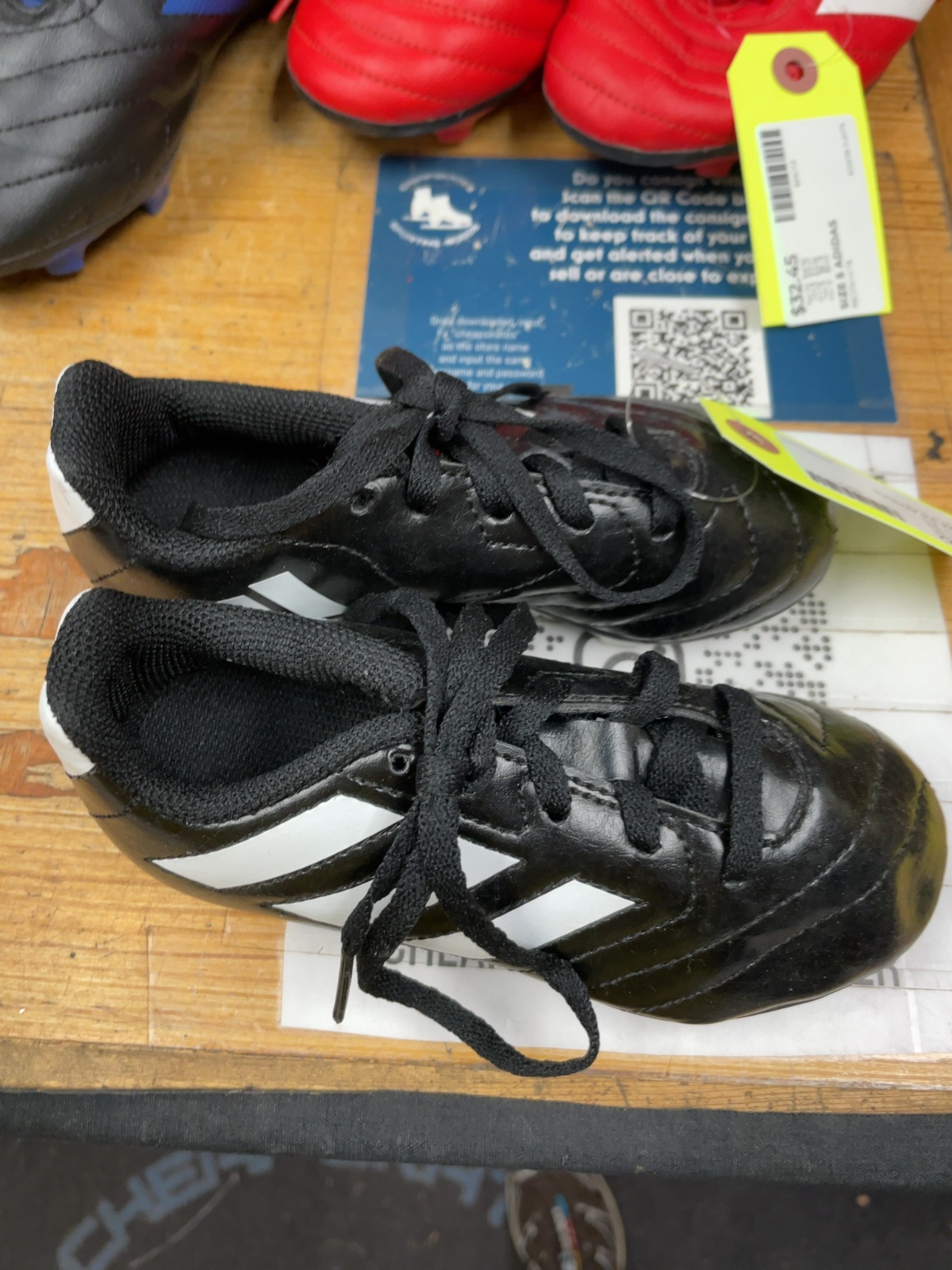 Adidas Soccer Cleats Size 9.5 Black/White