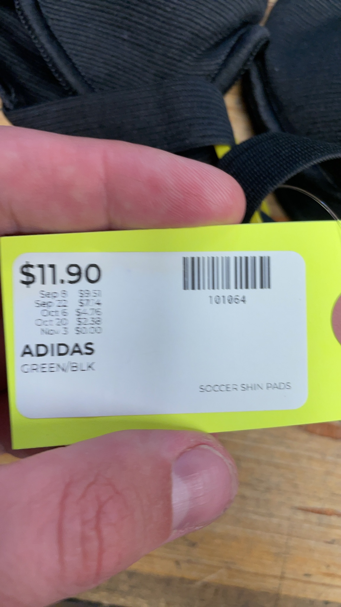 Adidas Soccer Shin Pads - Green/Black - XL