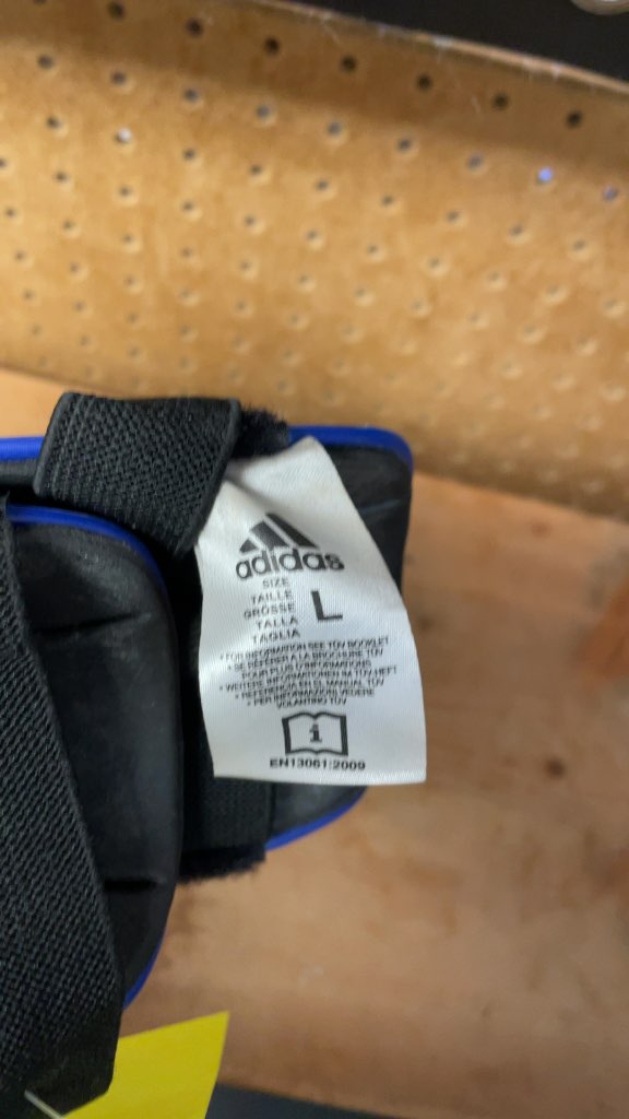 Adidas Soccer Shin Pads - Size L - Blue/Black