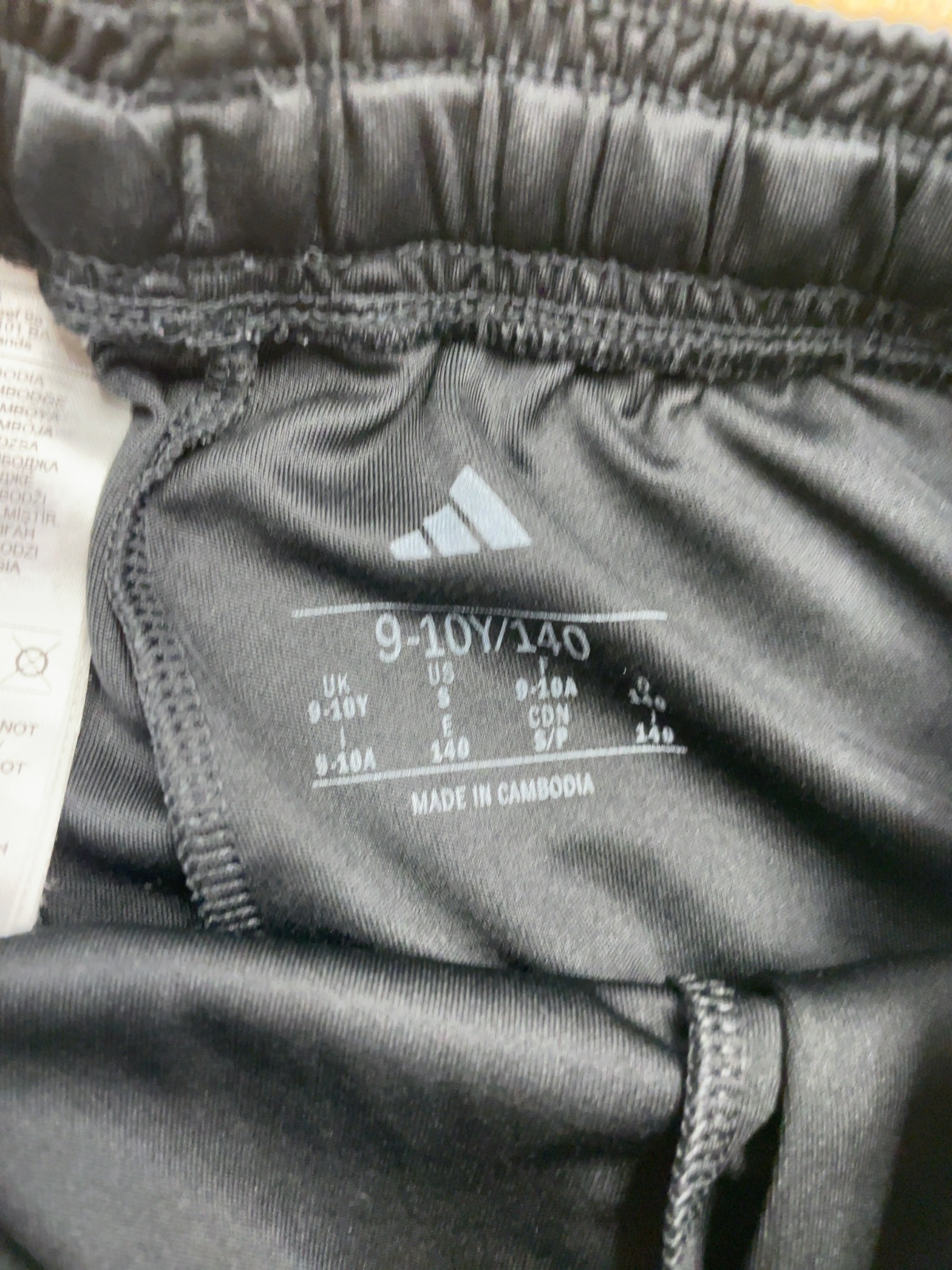 Adidas Soccer Shorts 9-10Y Black