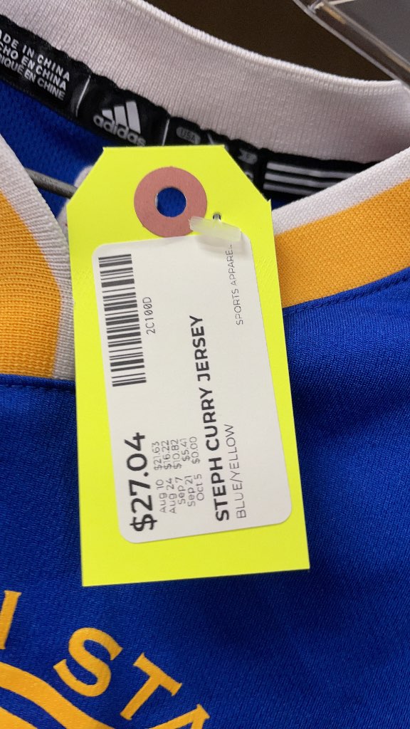 Adidas Stephen Curry Golden State Warriors Jersey