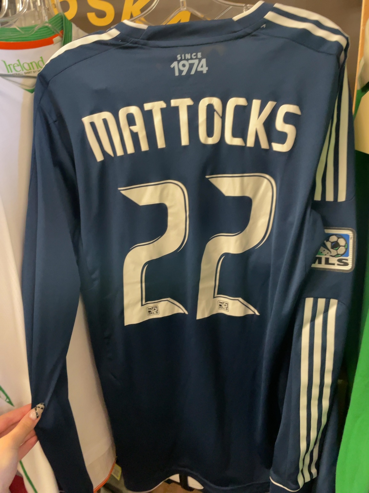 Adidas Vancouver Whitecaps FC Mattocks #22 XL Long Sleeve Jersey