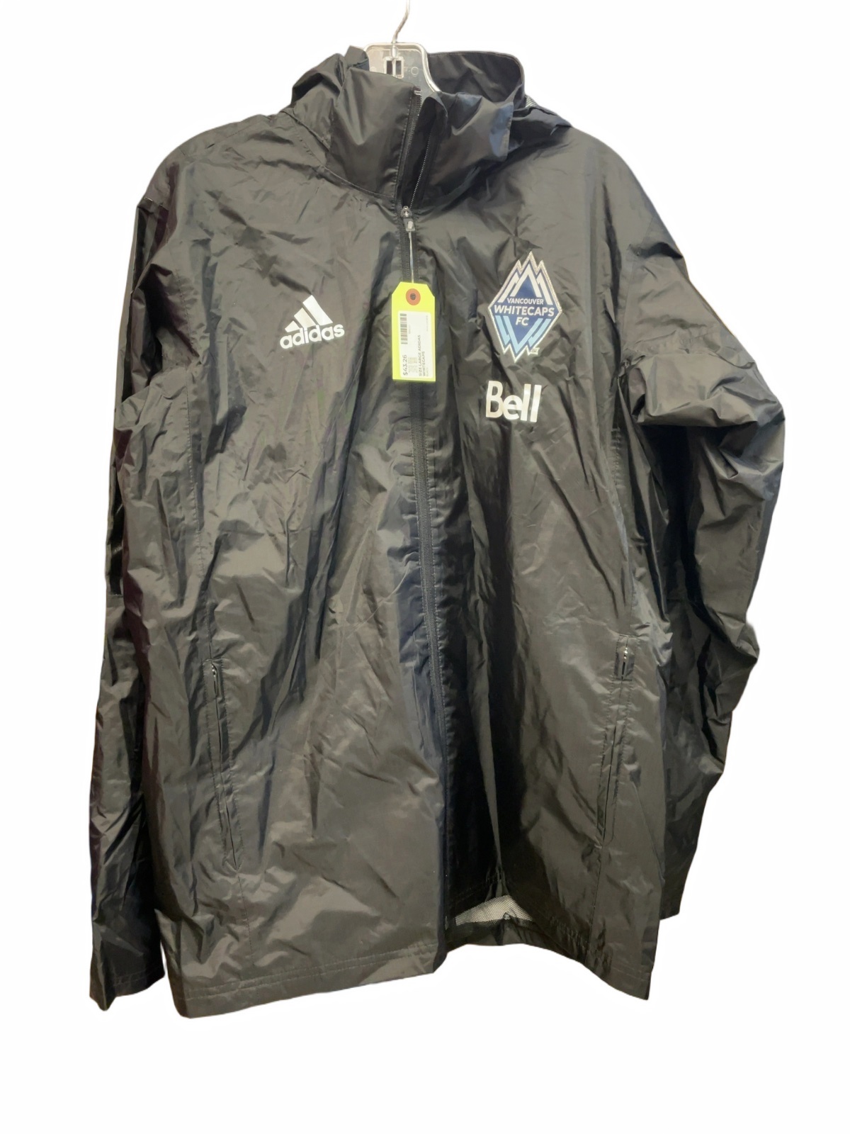 Adidas Vancouver Whitecaps FC Size Large Rain Jacket