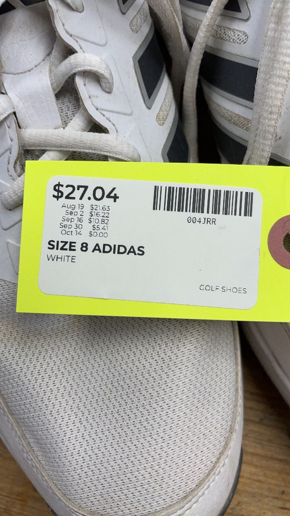 Adidas White Golf Shoes Size 8