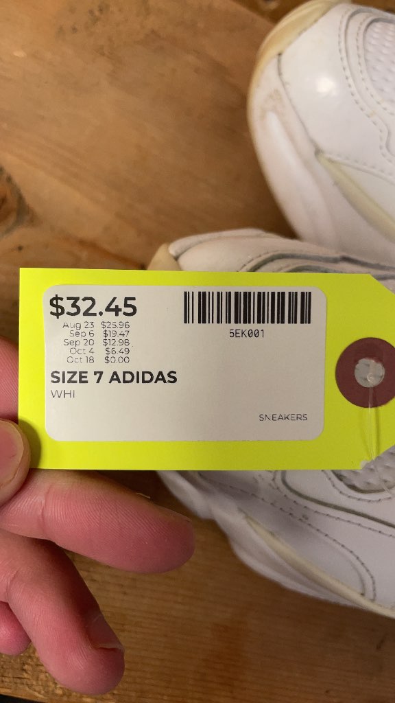 Adidas White Sneakers Size 7