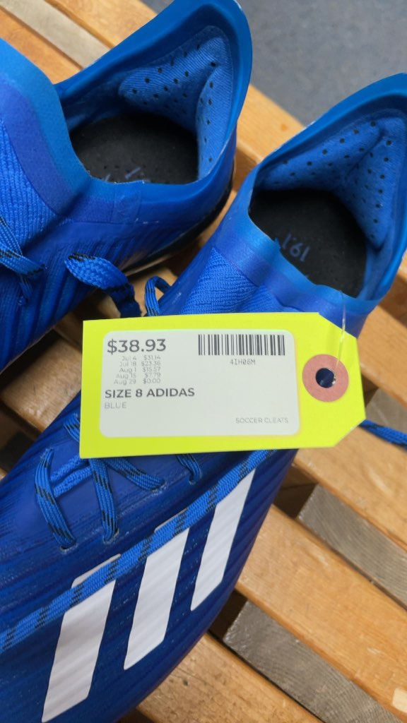 Adidas X 19.1 Soccer Cleats - Blue - Size 8