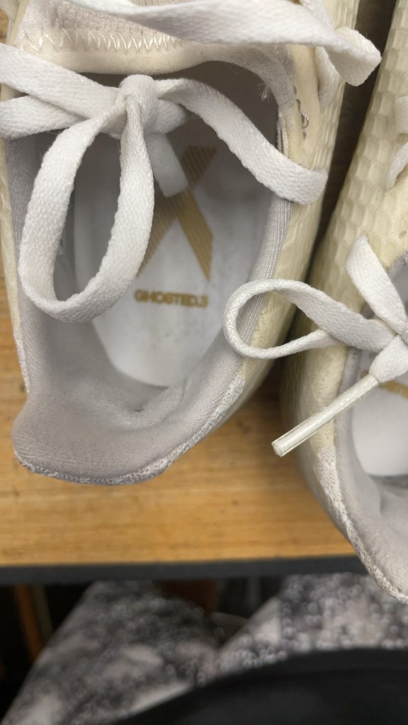 Adidas X Ghosted.3 Soccer Cleats - White/Gold - Size 6