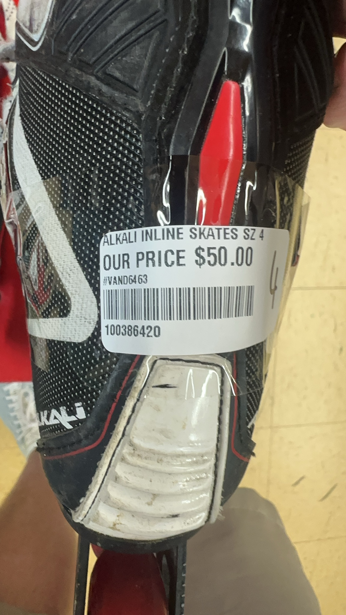 Alkali RPE Crew Inline Hockey Skates - Size 4
