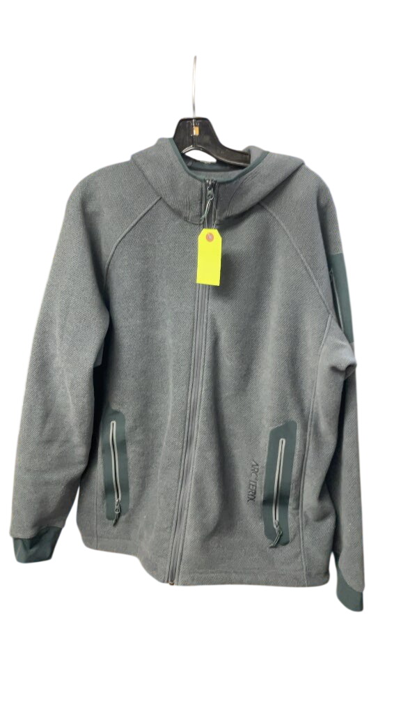 Arc'teryx Grey Full-Zip Hooded Fleece Jacket - Size XL - image 1