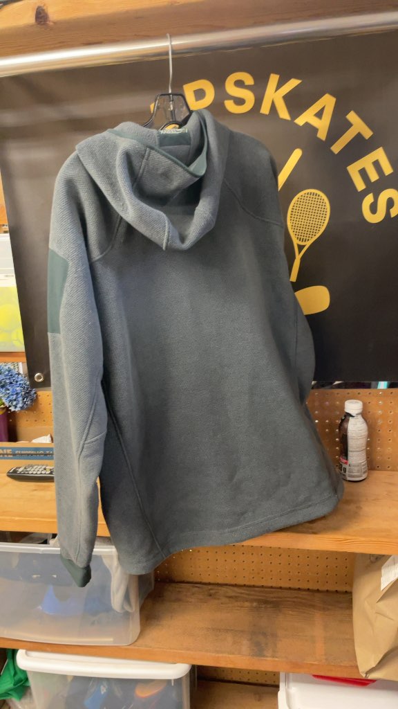 Arc'teryx Grey Full-Zip Hooded Fleece Jacket - Size XL