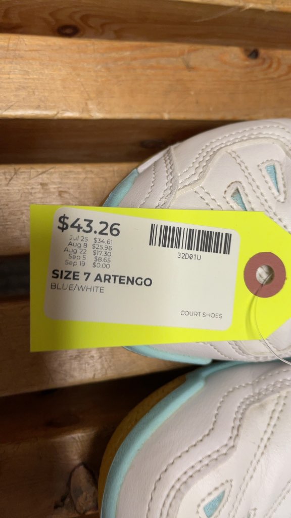 Artengo Size 7 Court Shoes - Blue/White