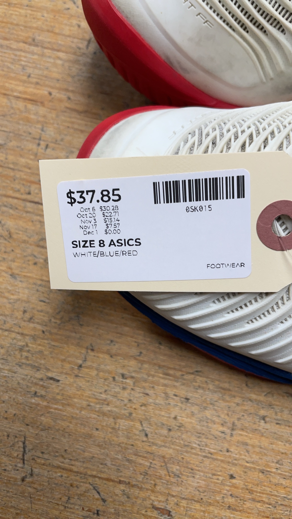 Asics Court FF Size 8 Tennis Shoes